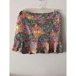 Dona Jo Sugar Skull Skort Skirt Pickleball Tennis Dia De Los Muertos Size XL (3)